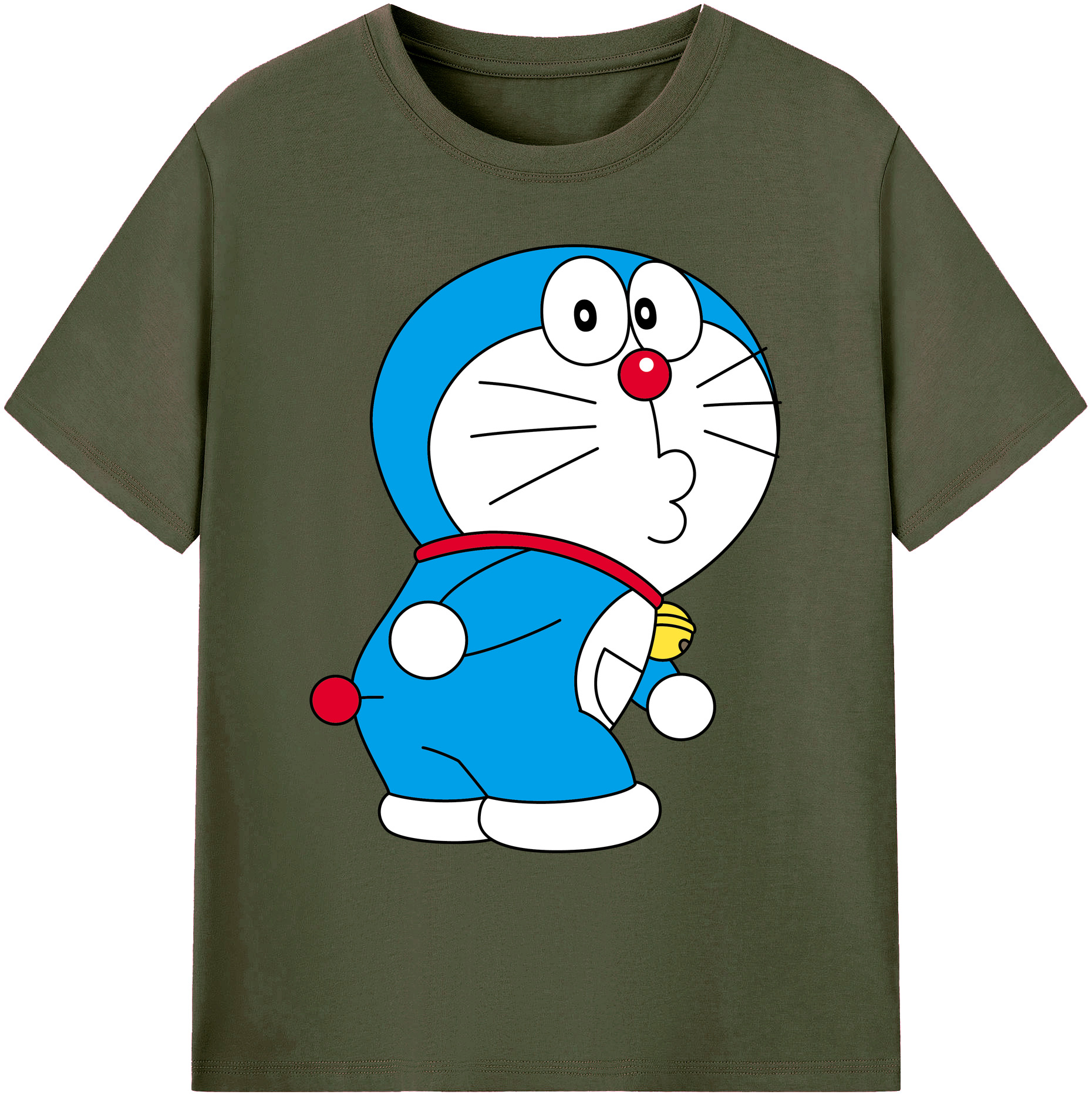 （画像用） ドラえもん Doraemon 綿100％ メンズ半袖Tシャツ｜肌触りやわらか＆通気性